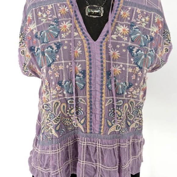 Johnny Was Paise Blouse Size Large - Picture 12 of 13